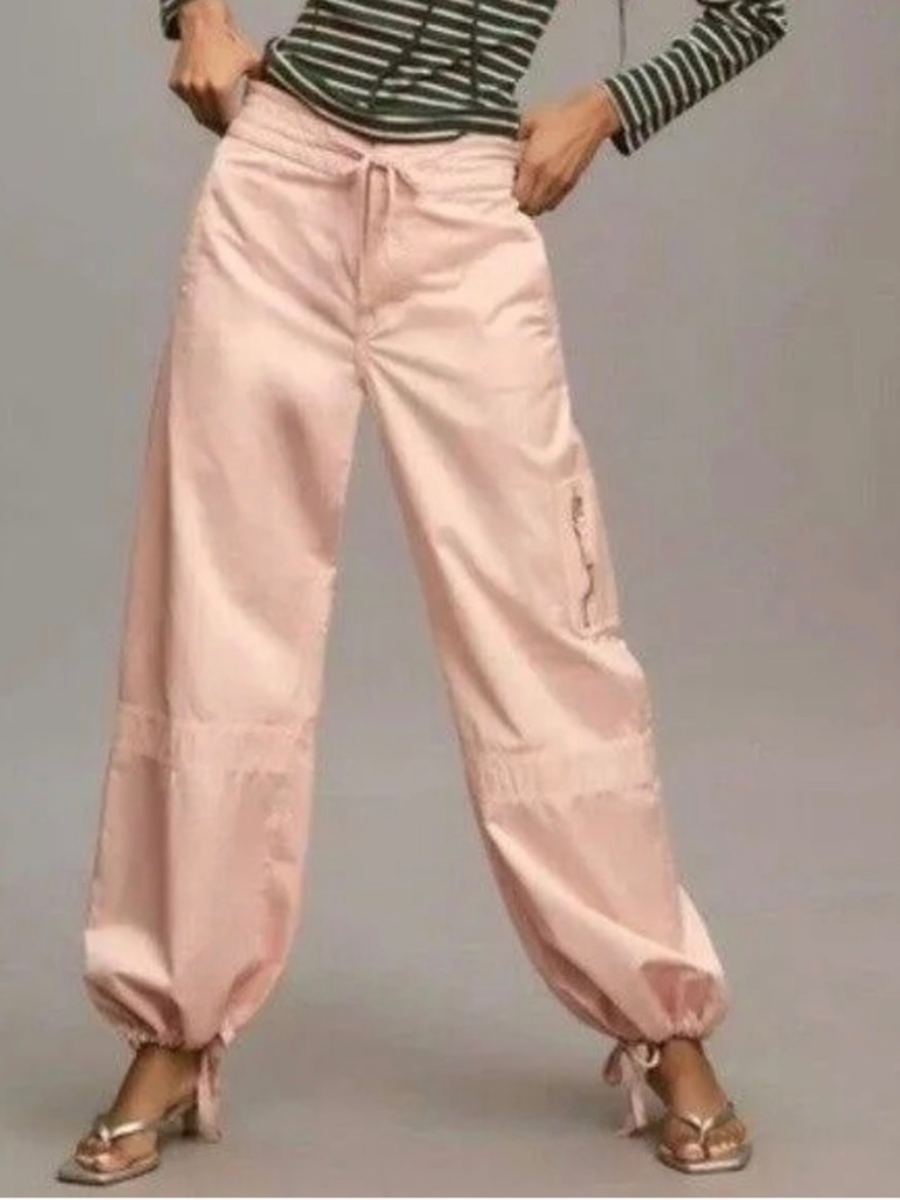 NWOT Anthropologie Pilcro Satin Parachute Pants - Pink - Size 31